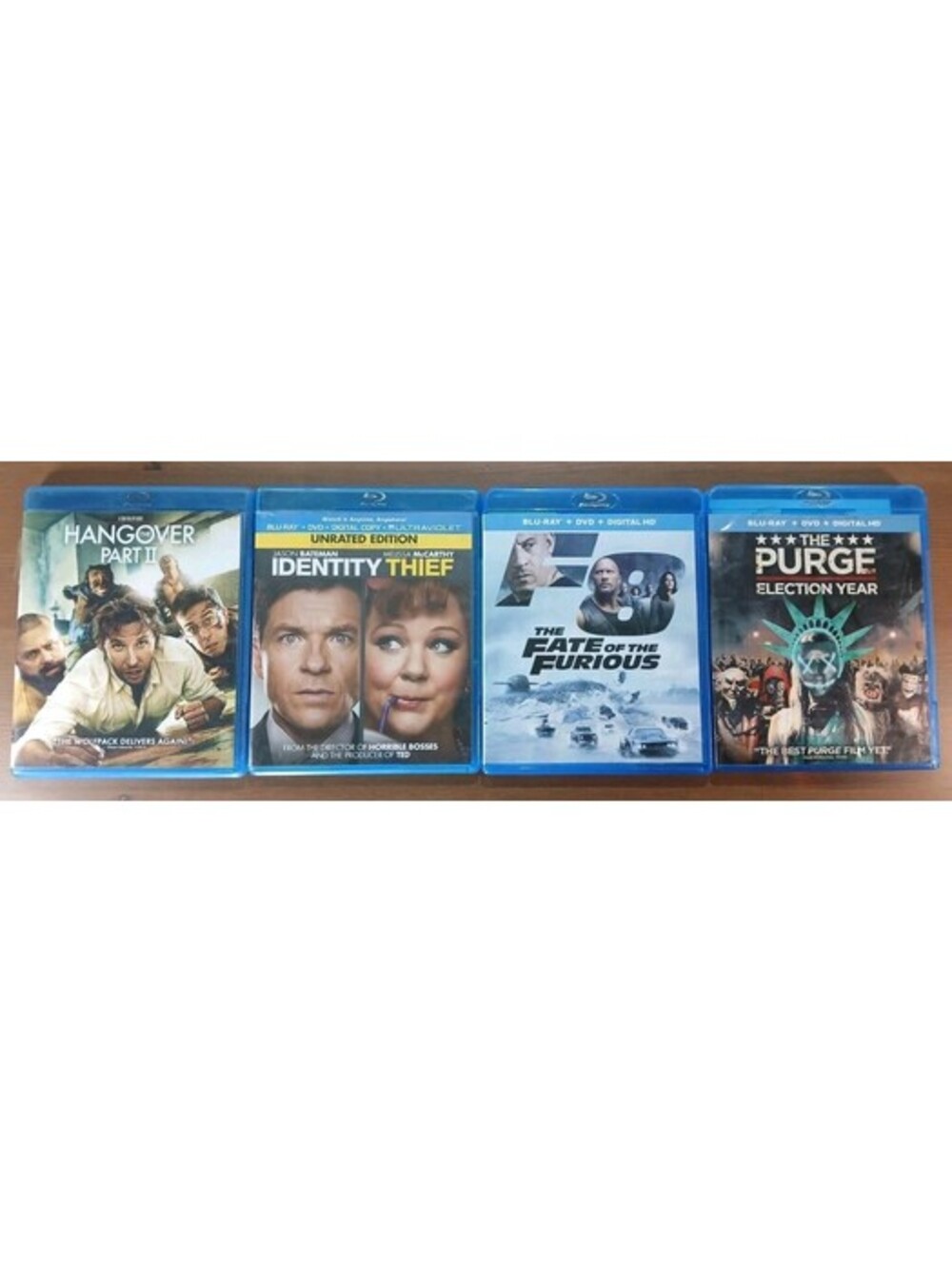 2 - Blu Ray - 4 - DVD - The Fate of the Furious - The Purge Election Year - VGC